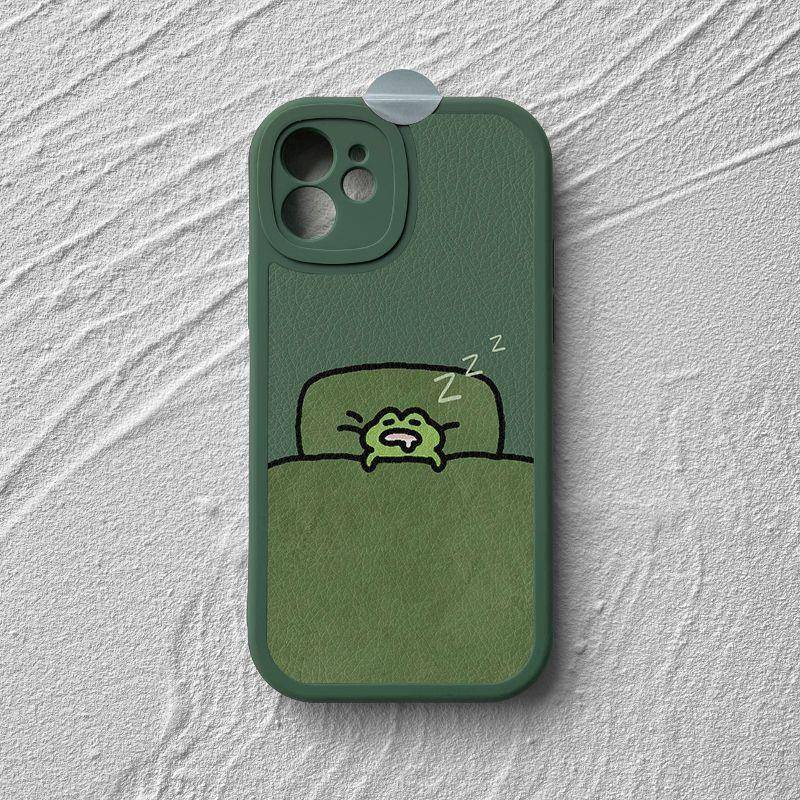 晱晱打瞌睡青蛙苹果可爱手机壳适用苹果16promax/17/iPhone12/14/15plus手机壳16prom华为VIVO荣耀OPPO小米15