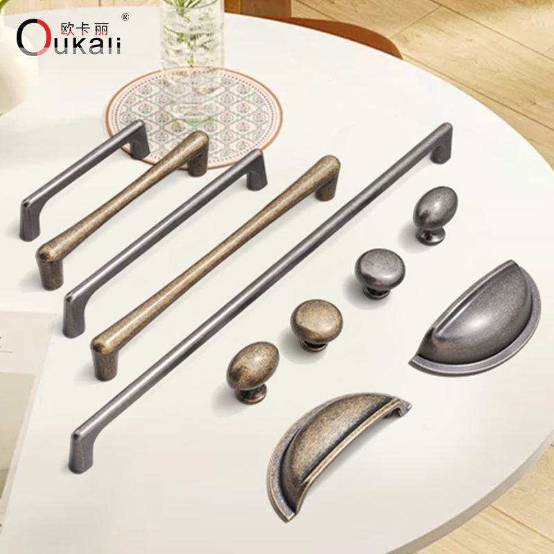 高级衣柜门拉手抽屉柜子把手橱柜法式手柄铝合金现代简约厨房家用