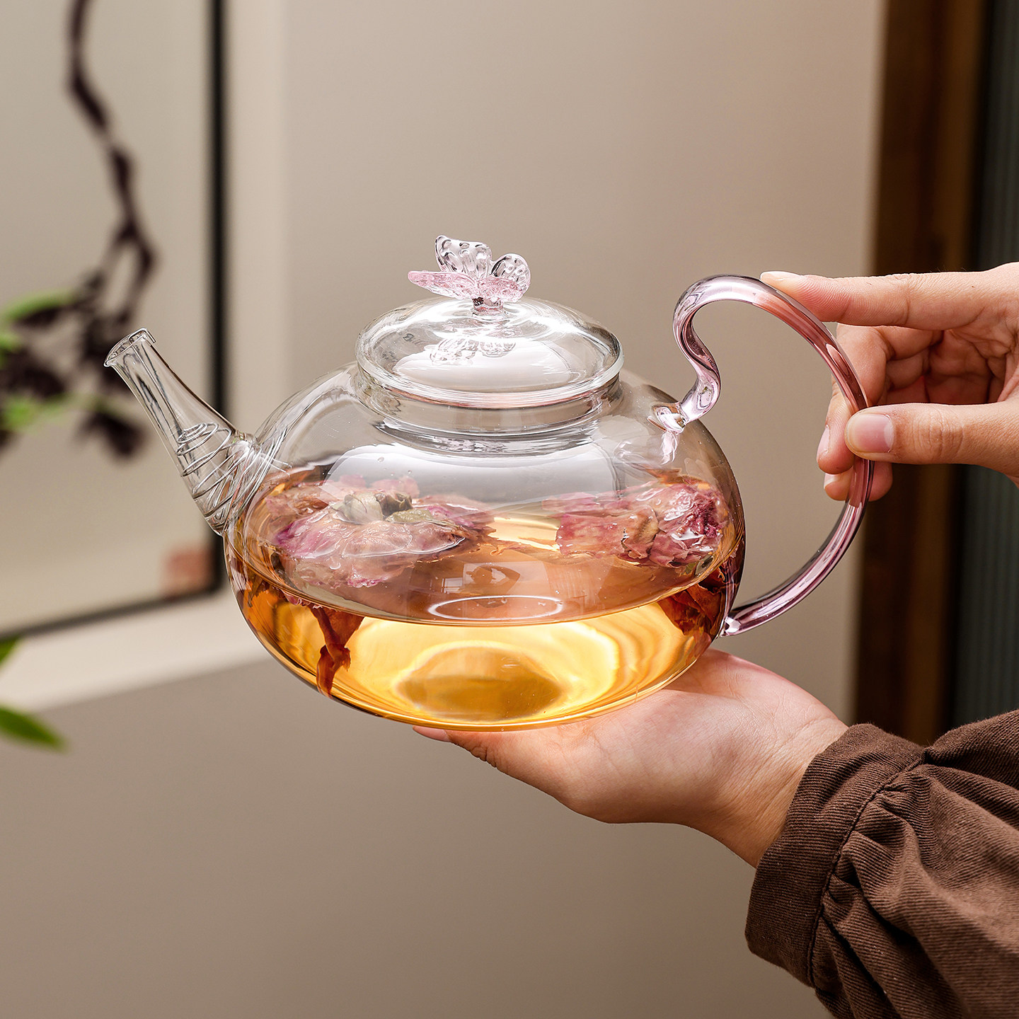 透明玻璃茶壶茶具套装日式花茶壶图片