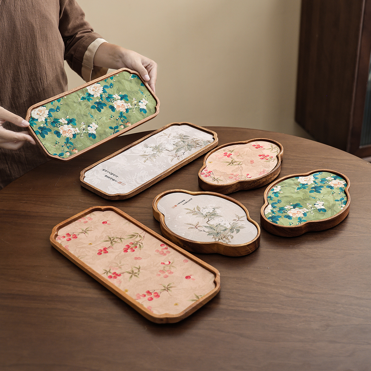 胡桃木茶盘托盘小型一人高颜值