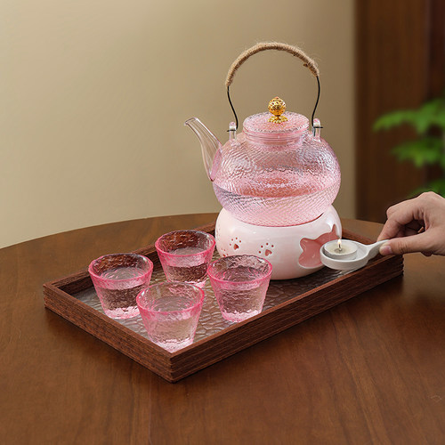 玻璃花茶壶套装2025新款煮茶壶