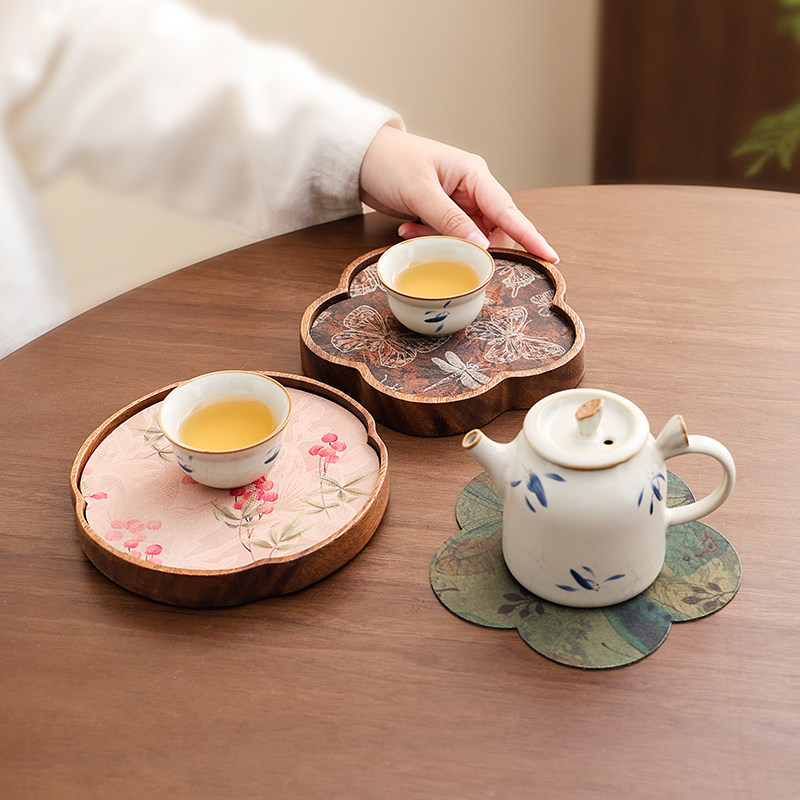胡桃木茶盘中式小型壶承干泡台隔热茶托茶席垫茶具茶托盘禅意壶托,餐饮具,茶盘,淘宝优惠券,粉丝福利购,淘宝优惠卷