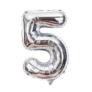 32寸大号数字铝膜气球银色宝宝周岁派对装饰用品1岁2岁18岁布置
