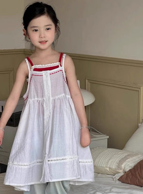 女童套装夏装2025新款儿童韩版吊带衫背心宝宝洋气时尚百搭衣服潮