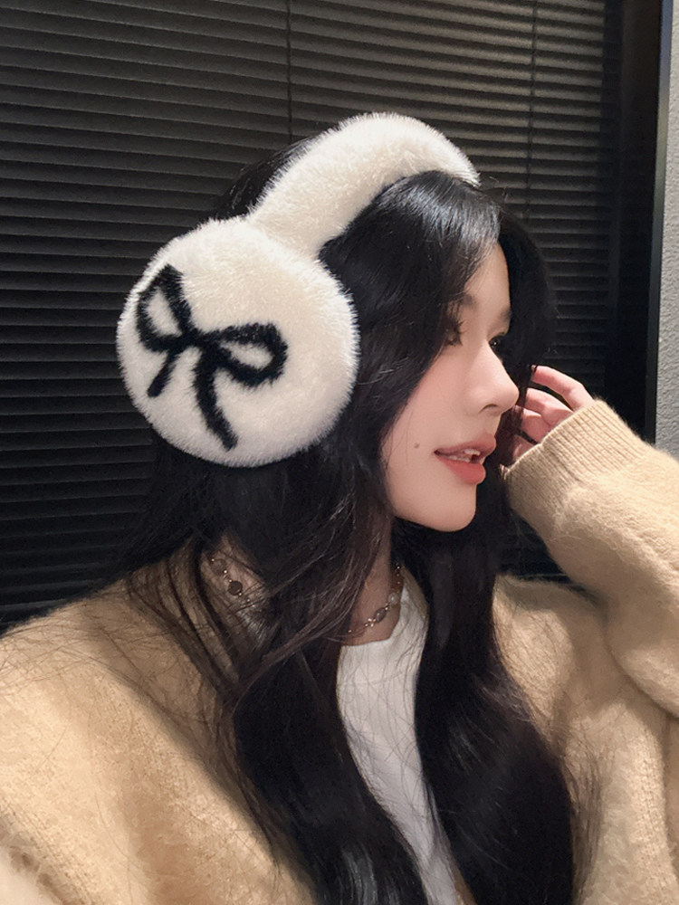 여성용 모피 귀마개 겨울 따뜻한 귀 보호 귀마개 귀여운 여성용 귀마개 가을 및 겨울 귀마개 봉제 귀마개