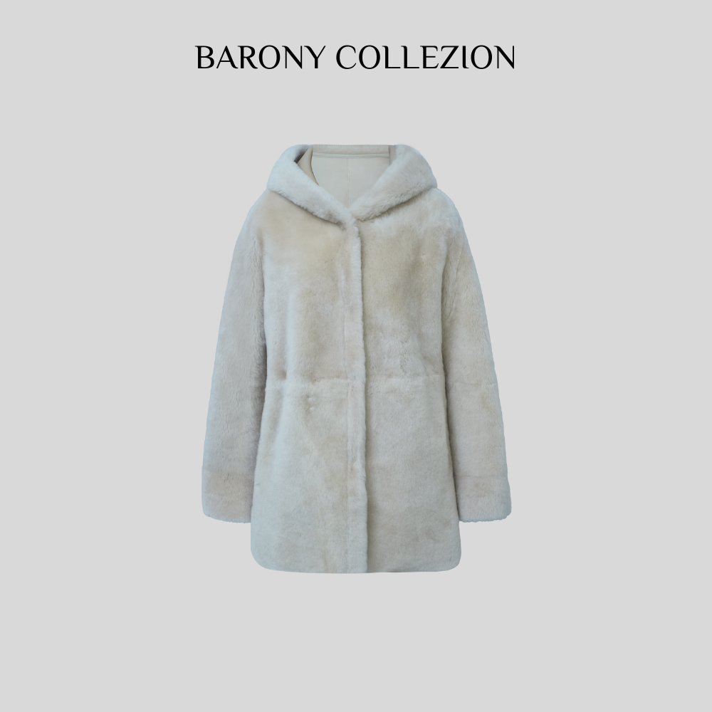 佰力女士连帽双穿皮草郞BARONY