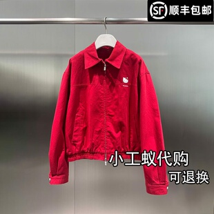 夹克外套女RK10105311 大红色拉链衫 REVANYAYA芮范雅2026春季 新品