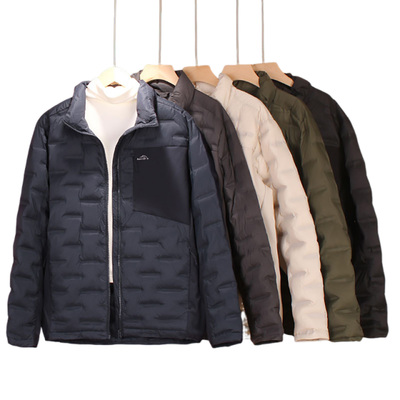 男士薄款立领内外双穿羽绒服