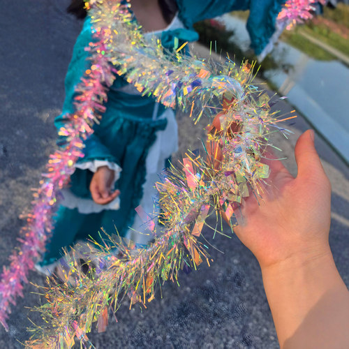 金光覆膜幻彩镭射跳舞闪亮彩带条