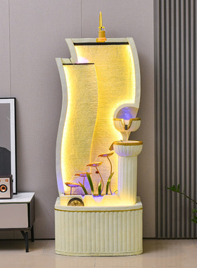 客厅流水摆件鱼缸循环水喷泉景观装饰办公室入口乔迁新居开幕礼