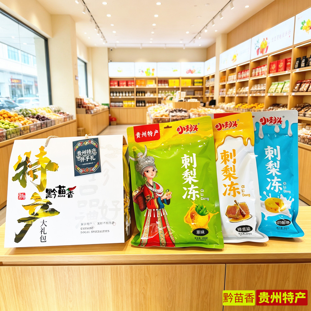 贵州特产刺梨果冻原味奶酪味蜂蜜味刺梨冻内独立小袋美食送人礼盒