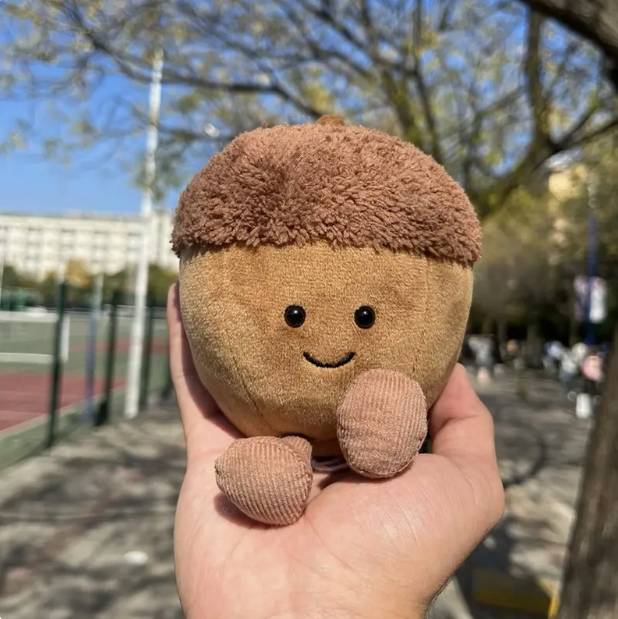 英国趣味橡果榛子毛绒玩具趣味栗子公仔可爱松果坚果玩偶女生礼物