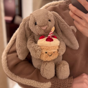 英国怀抱蛋糕邦兔子公仔安抚玩偶陪伴毛绒玩具娃娃生日情人节礼物