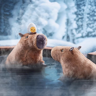 英国克莱德水豚卡皮巴拉毛绒玩具玩偶毛绒玩具娃娃公仔生日礼物女