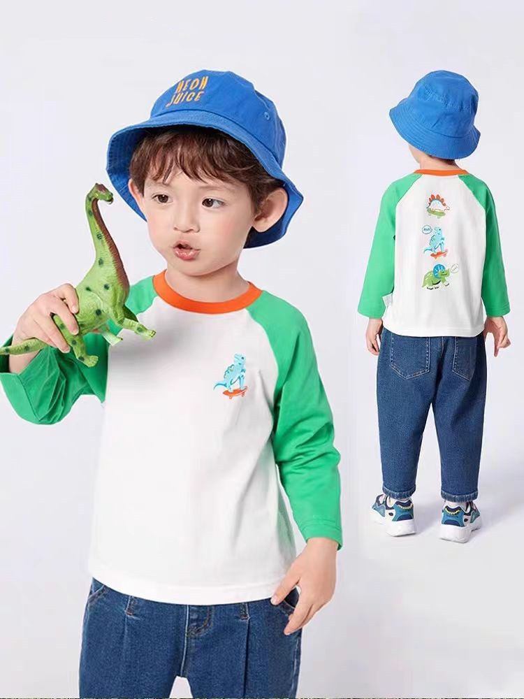 品牌折扣男童长袖纯棉T恤2024新款春秋上衣儿童宝宝宽松打底衫,童装/婴儿装/亲子装,T恤,淘宝优惠券,粉丝福利购,淘宝优惠卷