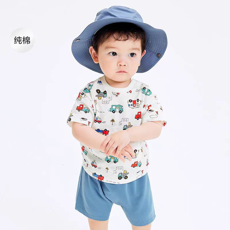 品牌折扣儿童短袖T恤2025夏新款男女童卡通纯棉宝宝印花圆领上衣,童装/婴儿装/亲子装,T恤,淘宝优惠券,粉丝福利购,淘宝优惠卷