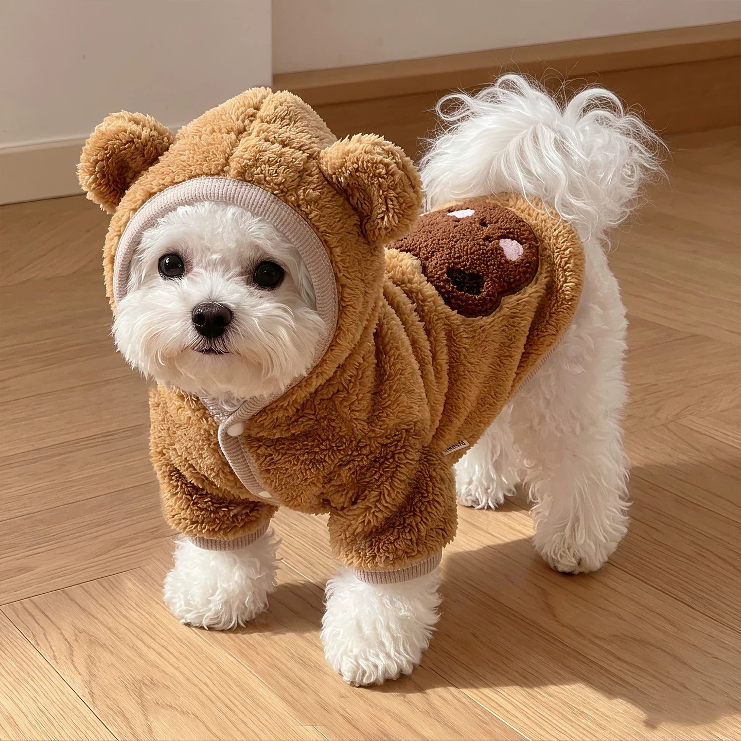 狗狗衣服秋冬季保暖带帽棉衣小型犬比熊泰迪加绒卫衣宠物猫咪服装