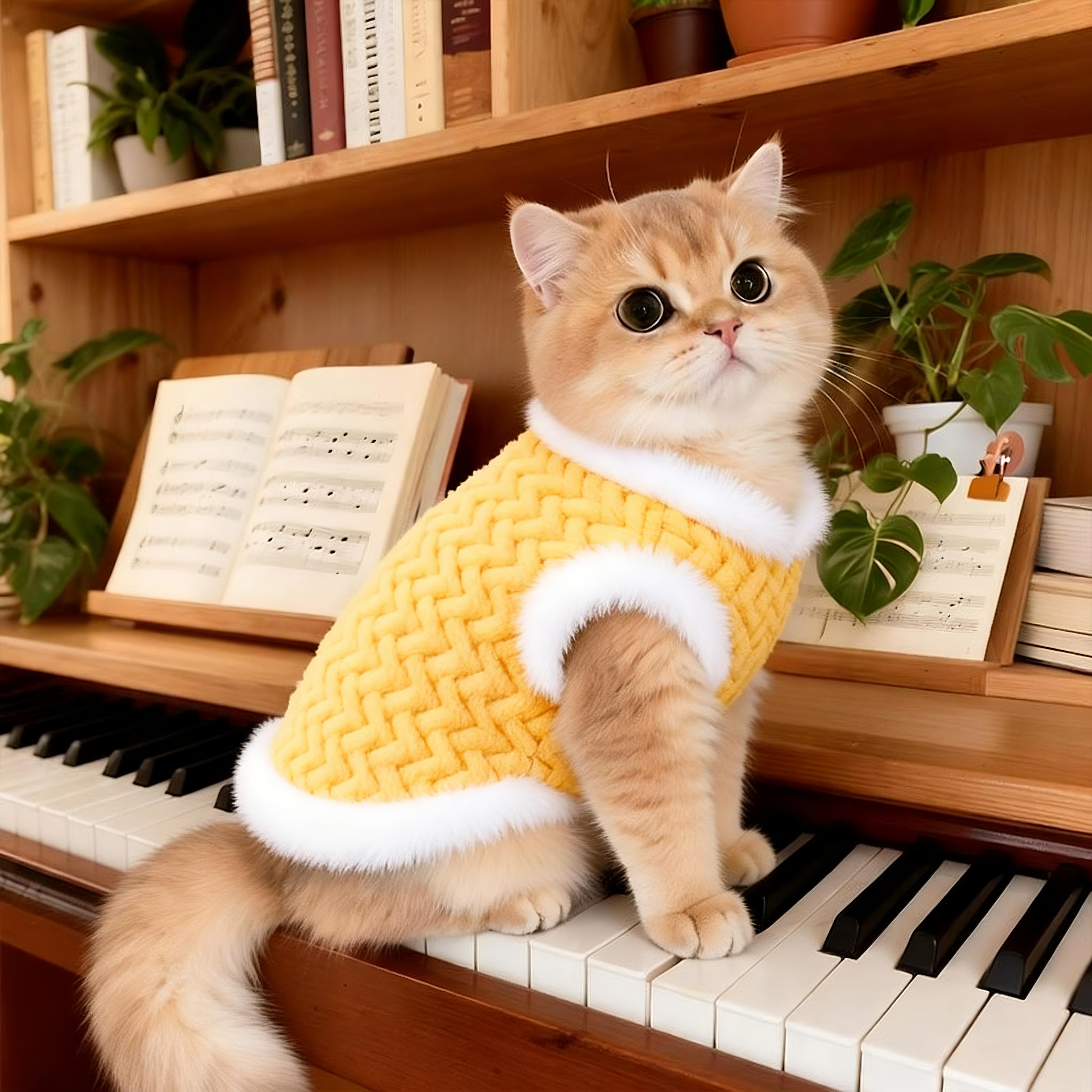 猫咪衣服秋冬保暖麻花马甲布偶英短金渐层小猫宠物狗狗防掉毛背心