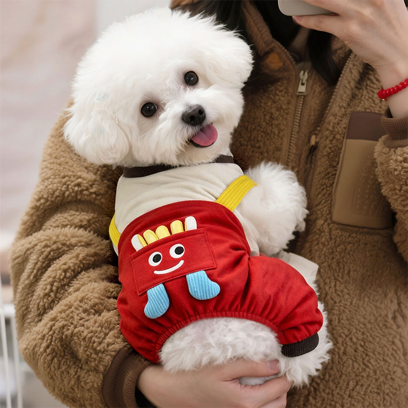 狗狗衣服秋冬薄款可牵引四脚背带裤泰迪比熊博美小型犬宠物防掉毛