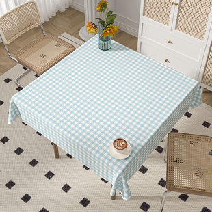 正方形桌布防水防油免洗餐桌四方桌布轻奢高级感PVC茶几遮丑盖布