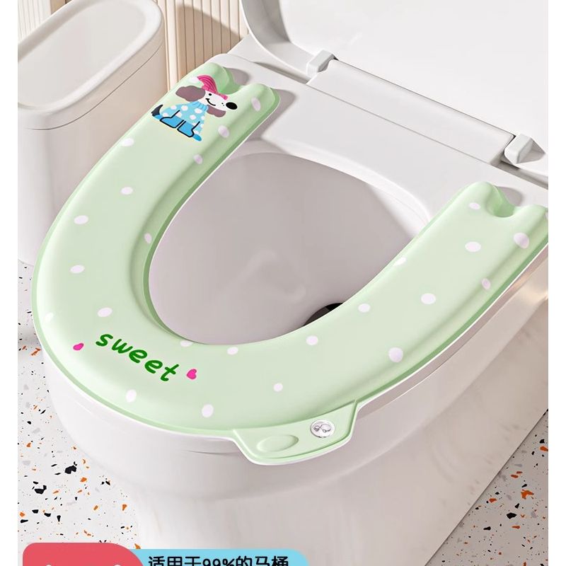 马桶坐垫EVA四季通用家用2025新款粘贴式防水免洗坐便器套座圈夏