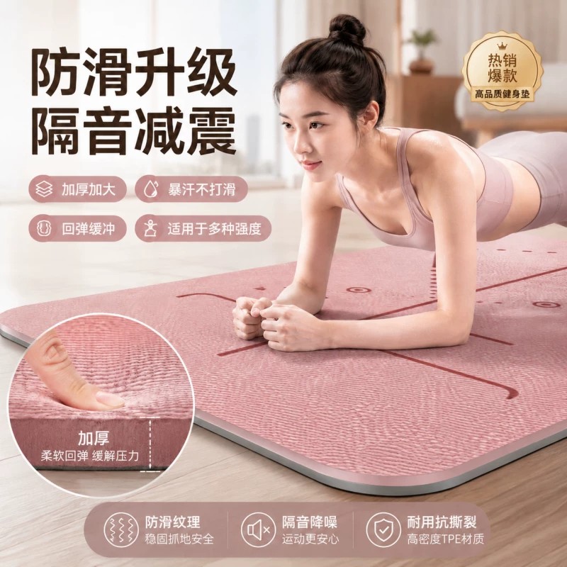 【全网热销】家用加厚瑜伽健身垫图片