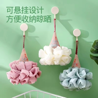 可爱冰淇淋沐浴球男女浴花搓澡两用儿童宝宝洗澡神器高档不散大号
