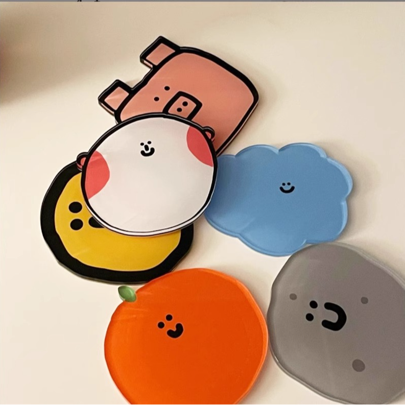 ins简约创意表情卡通亚克力杯垫