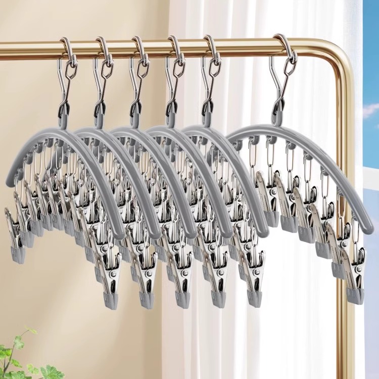 不锈钢袜子夹多夹子防风无痕家用晾内裤衣架多功能晒袜子专用神器