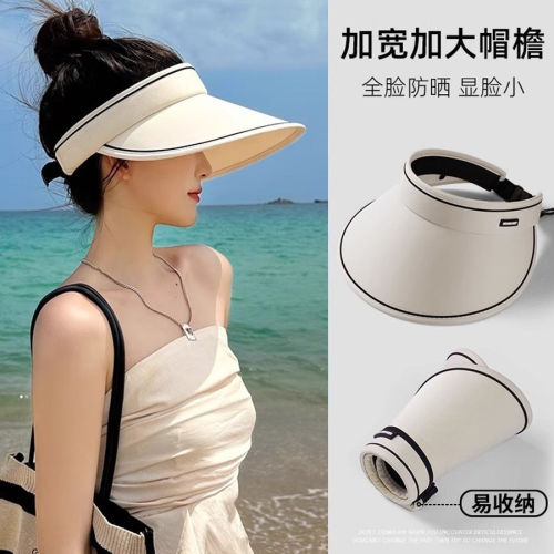 夏季女士空顶大檐防紫外线遮阳帽