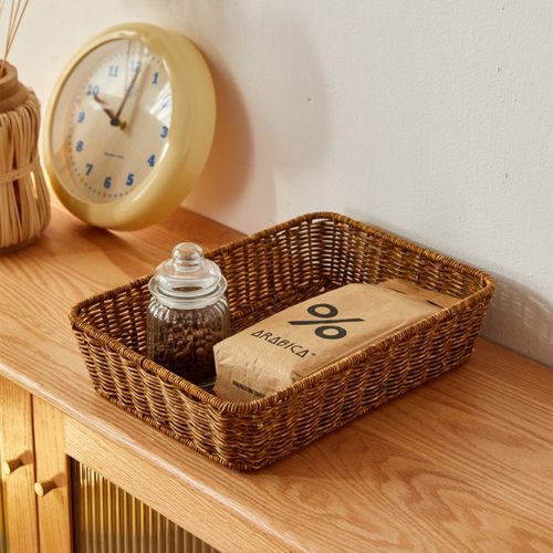 手工编织厨房浴室防水收纳篮