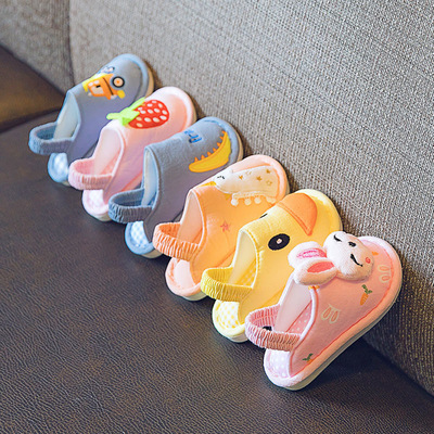 宝宝布拖秋冬1-3防滑幼儿棉鞋