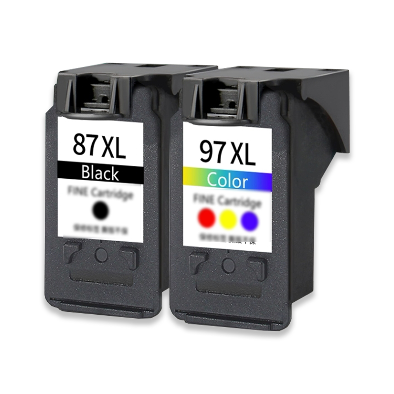 普景适用佳能PG-87墨盒CL97墨水E568黑色彩色墨水盒Canon PIXMA E568R喷墨打印机改装一体机墨水盒XL连喷