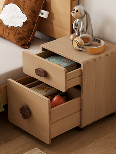 妈妈的选择全实木床头柜储物柜卡通储物柜床头柜儿童房