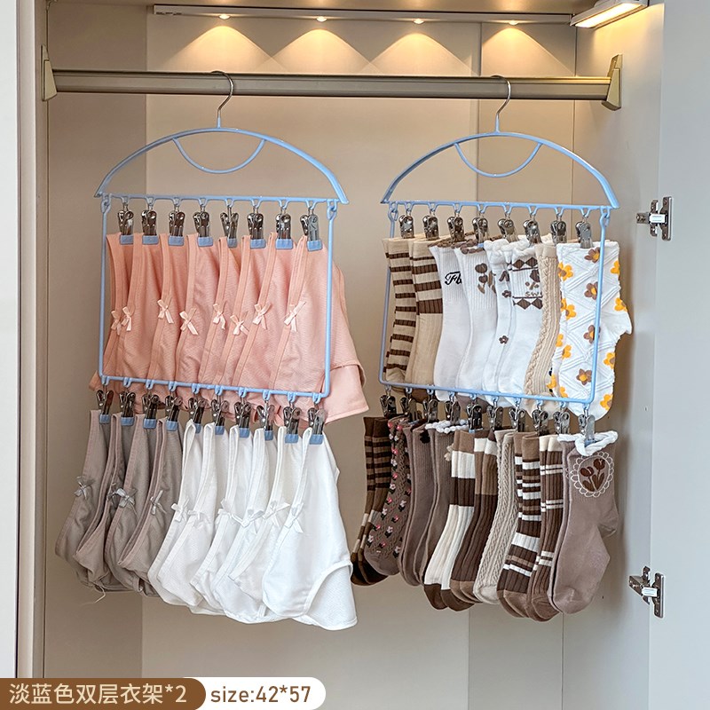 帽子收纳神器大容量多夹子挂鸭舌帽棒球帽展示架不变形多功能衣架