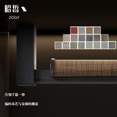 圆形装 意式 超纤编织挂衣杆酒店高端衣柜定制免打孔悬吊顶装 饰横杆