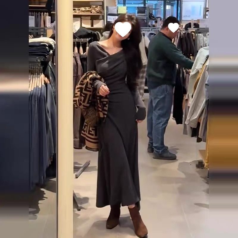 法式连衣裙子女秋冬季新款大衣内搭早秋收腰显瘦包臀长裙,女装/女士精品,大码呢大衣,淘宝优惠券,粉丝福利购,淘宝优惠卷