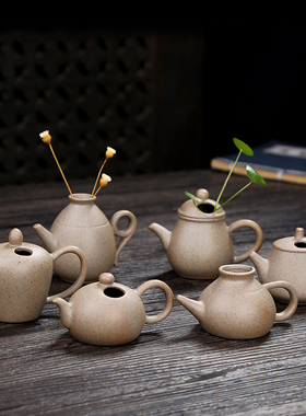 创译古典粗陶德化茶桌摆件