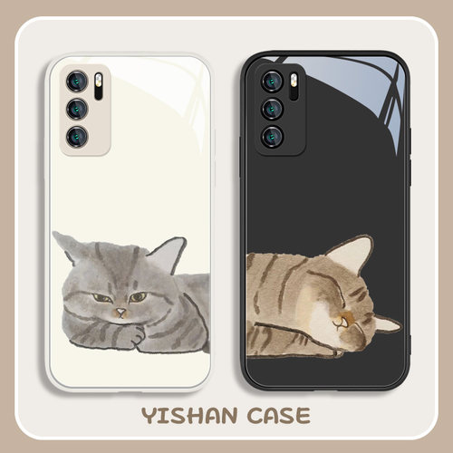 适用华为可爱创意软萌猫咪手机壳