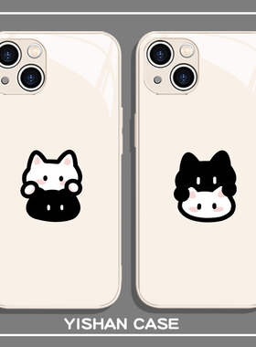 猫咪手机壳适用iPhone16/15promax新款苹果17系列/14/13pro情侣任意机型12mini简约xsmax小清新7/8plus小众液