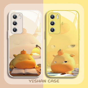 水豚lulu适用小米17手机壳14卡通噜噜10s周边note13红米k80pro卡通k70可爱civi4黄色12Turbo玻璃12sultra全包