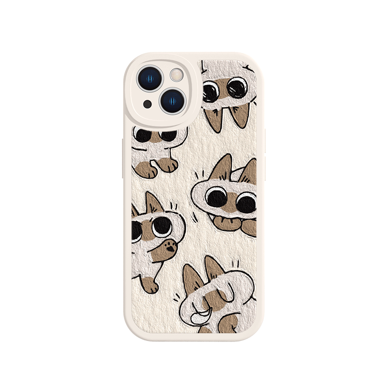 暹罗猫手机壳适用苹果16/15新款iphone14promax小豆泥13mini可爱12网红超火11油画风xr卡通xsmax小羊皮8plus7