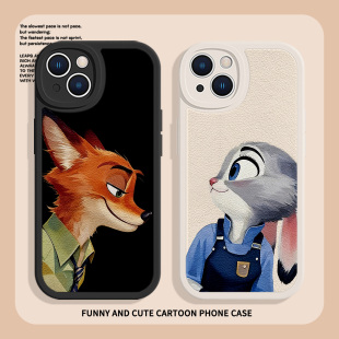 尼克朱迪手机壳适用苹果17系列iphone15promax可爱14pro疯狂动物城2情侣11新款 13卡通air秀恩爱x小羊皮7