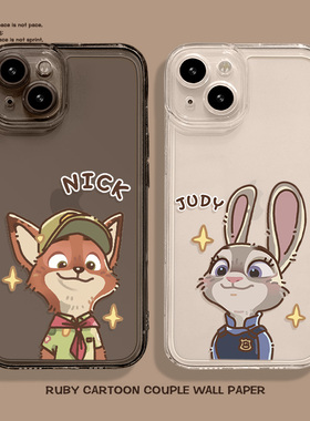 朱迪手机壳适用华为mate80/nova14/p70pro新款nova12疯狂动物城mate60情侣荣耀100尼克magic5网红超火x50防摔