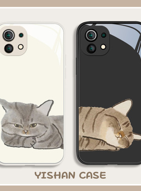 适用小米17promax/15pro手机壳女新款12sultra橘猫11pro高级小众10s红米note14pro小猫咪k80液态玻璃k70至尊