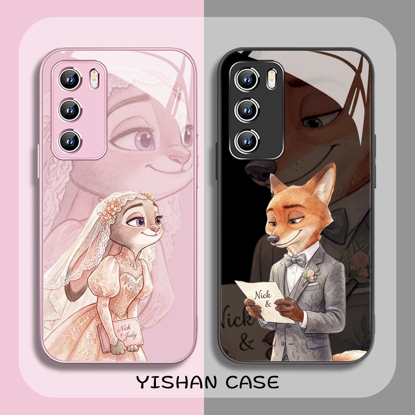 朱迪尼克婚礼情侣手机壳适用华为