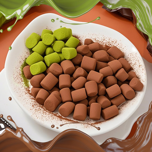 【绵绵小馒头】可可味抹茶味棉花糖糖果下午茶休闲招待零食小吃