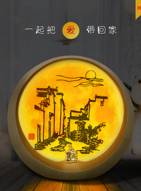 浪漫温馨烘托气氛床头灯家居铁画
