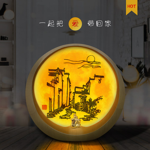 浪漫温馨烘托气氛床头灯家居铁画