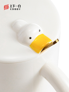 450ML带盖子勺咖啡杯 55度暖暖杯 办公室情侣杯大容量恒温杯垫